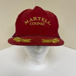 Vintage Burgundy Olive BeanMesh Snapback Trucker Hat Martell Cognac